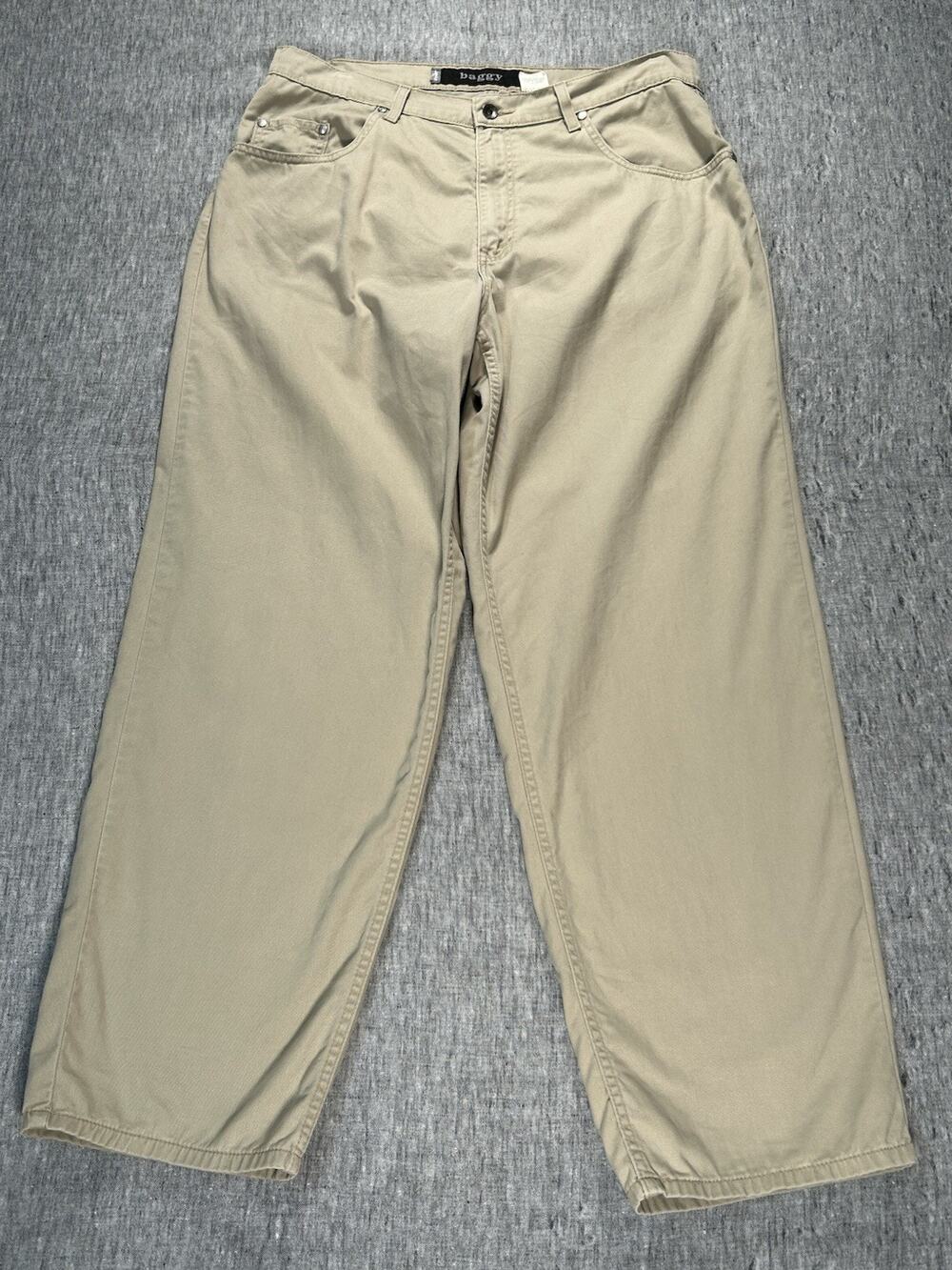 Vintage Levis SilverTab Baggy Pants Mens 36x30 Beige 5-Pocket Streetwear